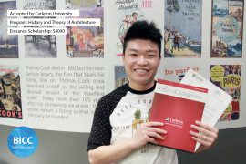 a boy student carrying the offer of admission documents